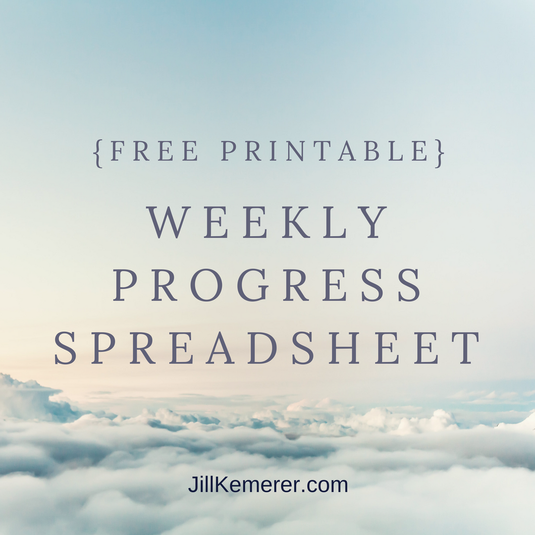 Weekly Progress Spreadsheet