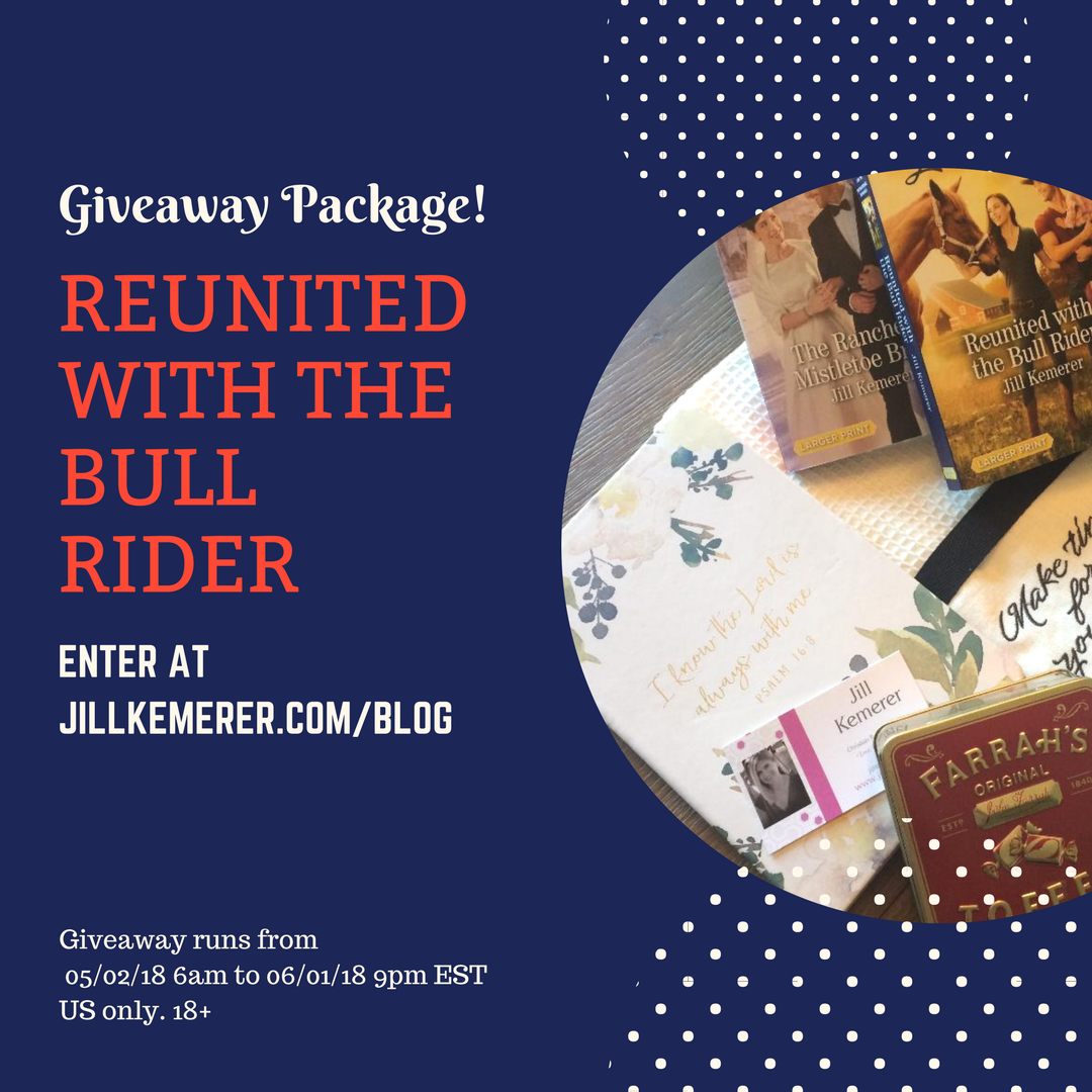 Reunited with the Bull Rider Giveaway Package! jillkemerer.com/blog May 2018