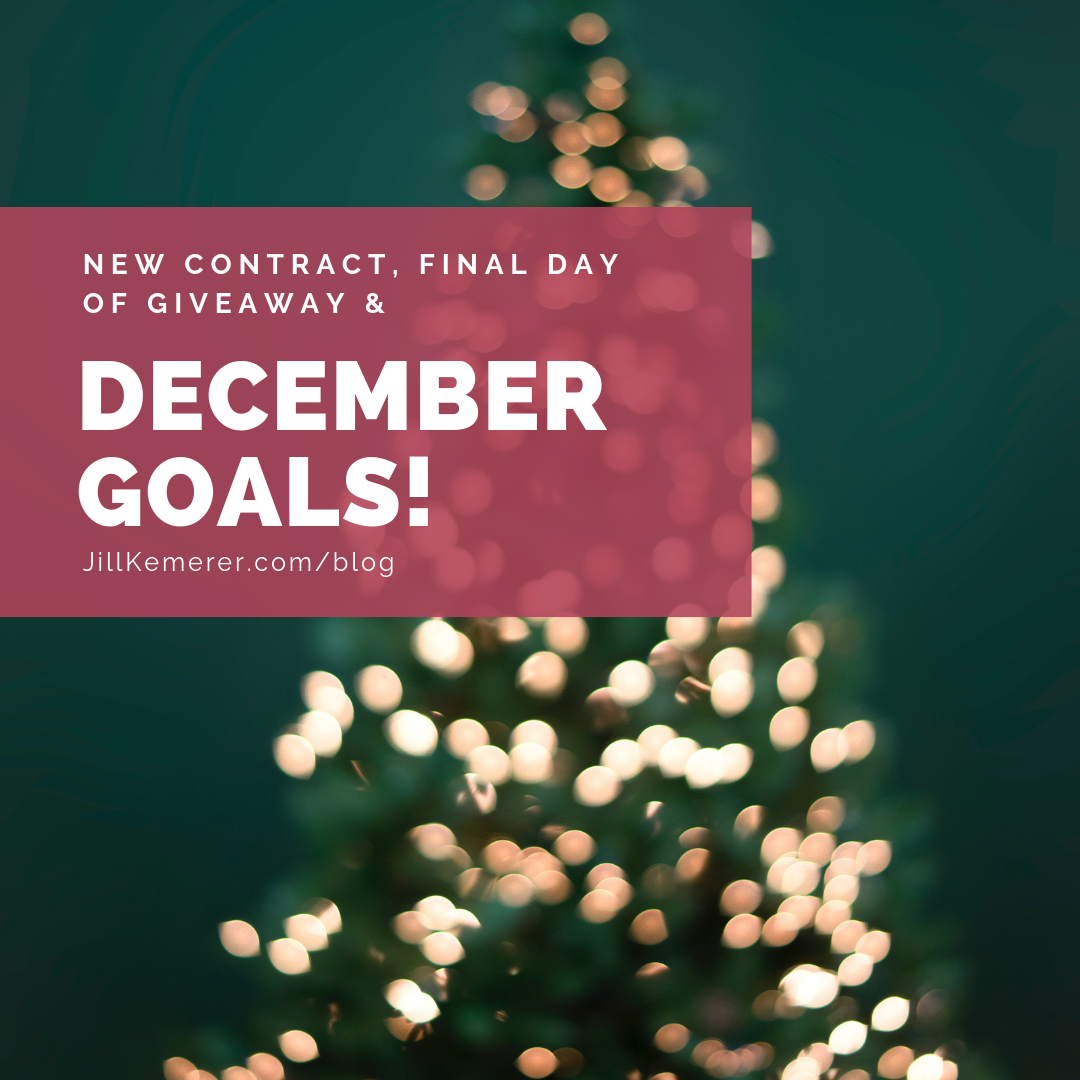 New Contract, Goals and Final Day of Giveaway, jillkemerer.com/blog