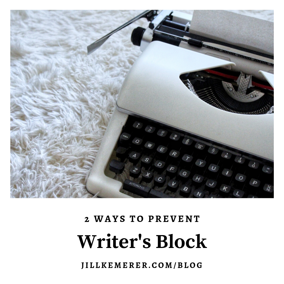 2 Ways I Avoid Writer's Block by Jill Kemerer #ww