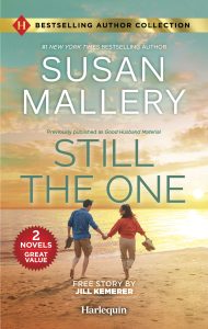 Book Cover: A couple running on the beach at sunset. Text, "Susan Mallery Still the One Free Story by Jill Kemerer."