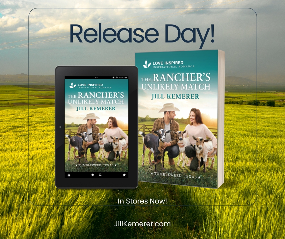Green farm field background. The Rancher's Unlikely Match Release Day